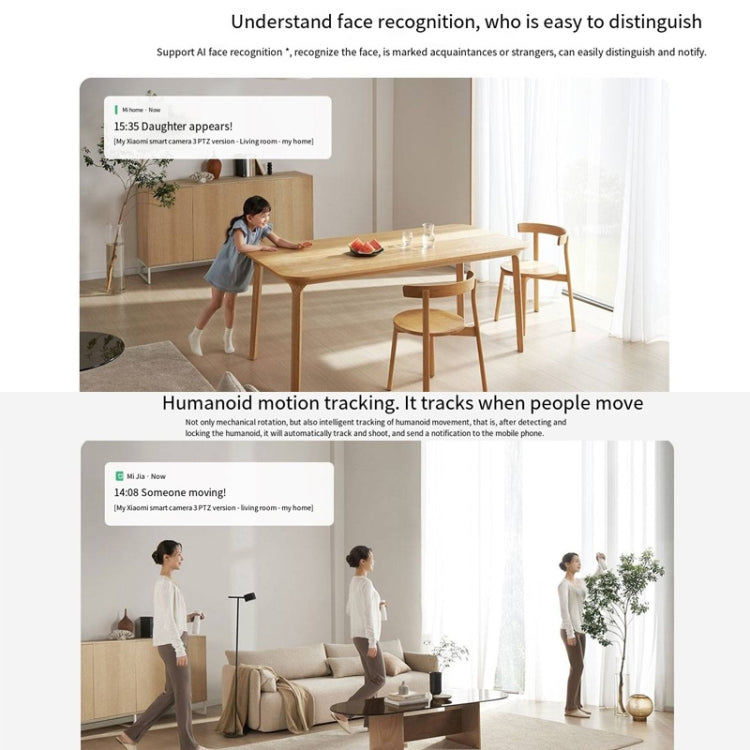 Original Xiaomi Mijia Smart Camera 3 PTZ Version 3K AI Detection Baby Monitor 5MP 360 Degree View Webcam Day & Night Work Infrared Night Vision, With US Plug Adapter Original Xiaomi Mijia Smart Camera 3 PTZ Version 3K AI Detection Baby Monitor 5MP 360 Degree View Webcam Day & Night Work Infrared Night Vision, With US Plug Adapter